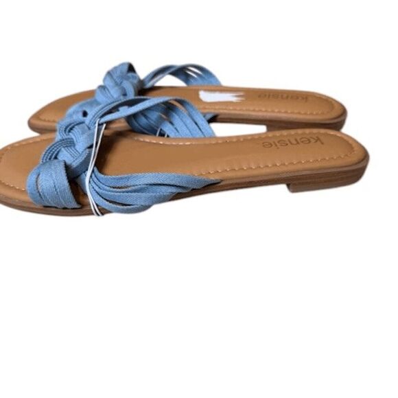 NWT Kensie Raine Knotted Slide Sandal in Denim Blue Size 9 - Picture 3 of 7